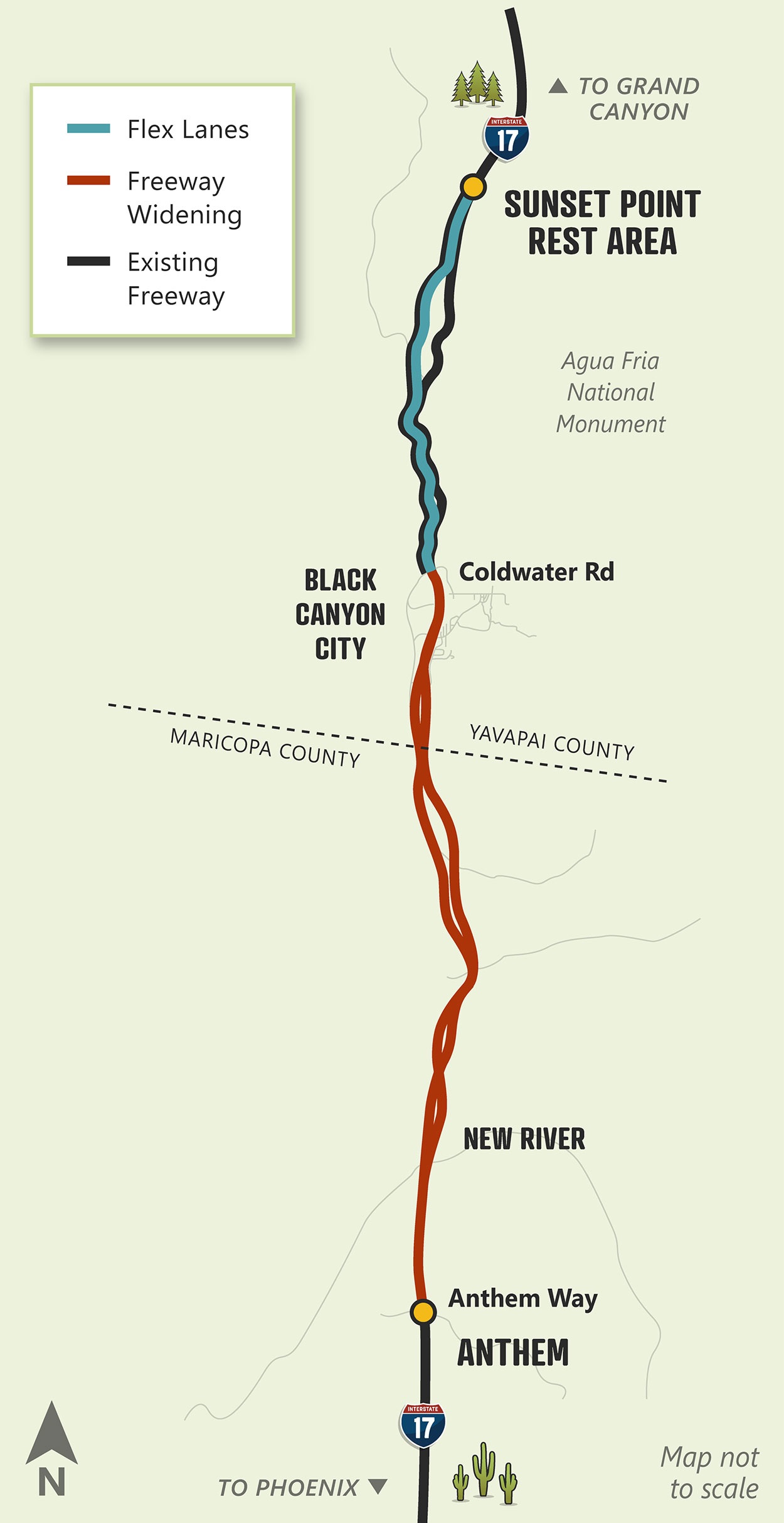 I-17 project area map