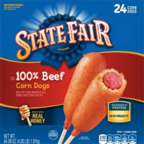 State Fair 100% Beef Corn Dogs Made with Real honey 
